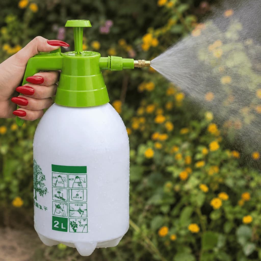 Pulverizador Borrifador Spray Manual de Alta Pressão 2 Litros Compressão Prévia Jardinagem e Limpeza