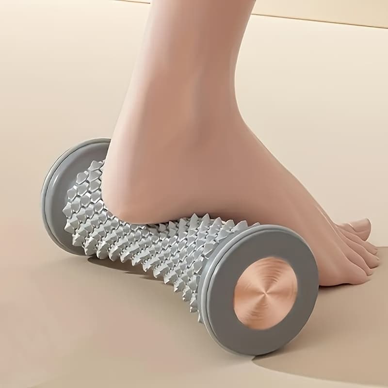 Kit Rolo Massageador de Pés - Bola de Fáscia Plantar para Cuidados de Relaxamento e Yoga