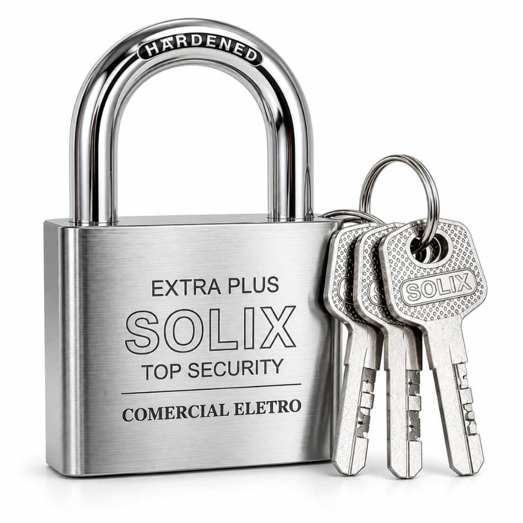 Cadeado Grande Chave Atomica Codificada Corte A Laser Anticopia 60MM proteção Antifurto Uso Geral