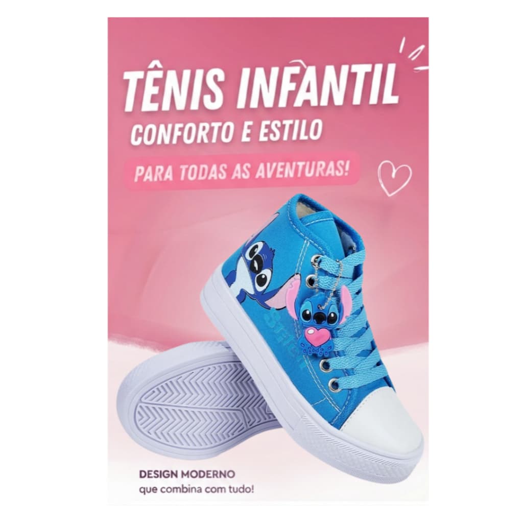 Botinha Infantil tema Azul, Antiderrapante, leve e confortável (26 ao 33)