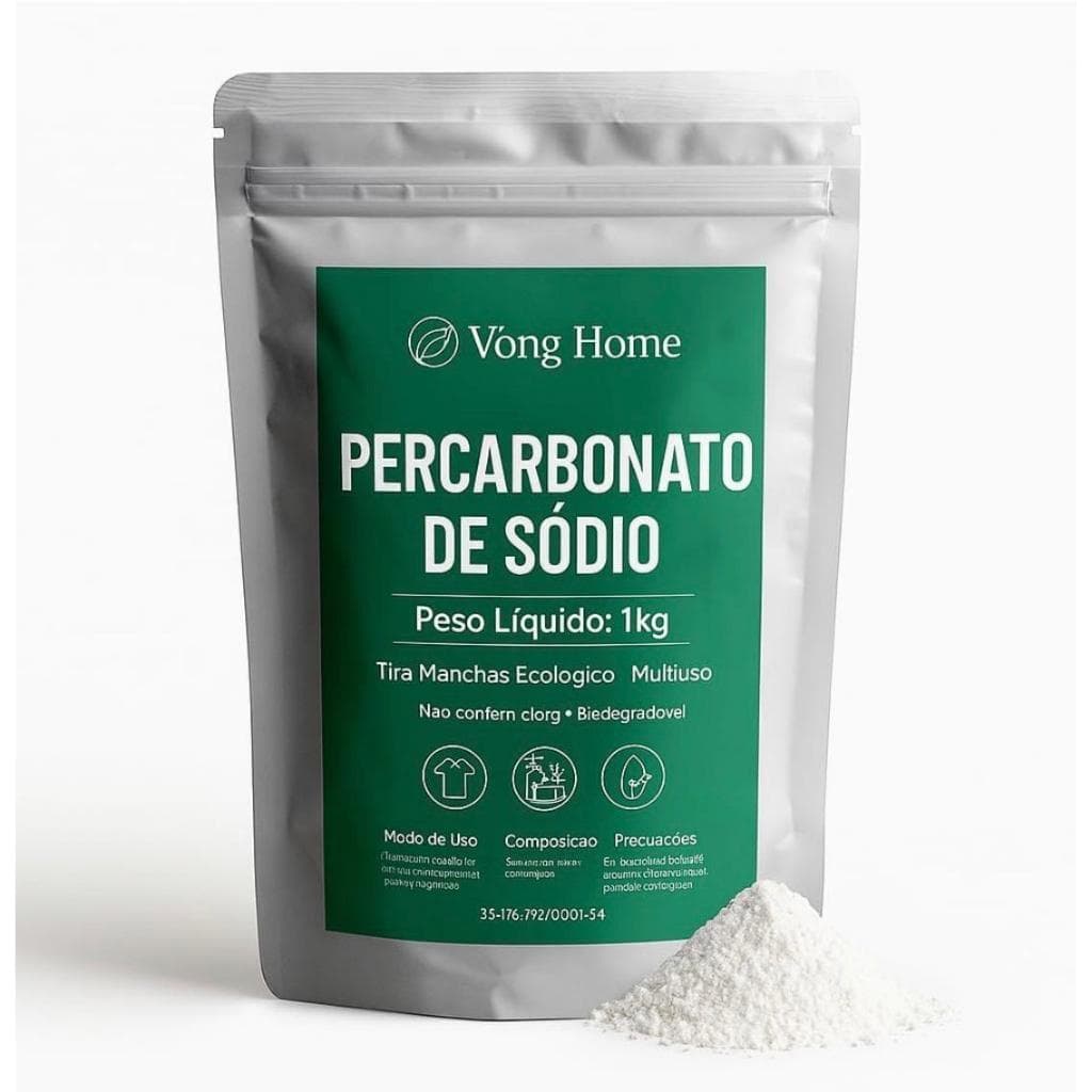 Percarbonato de Sódio 2kg 1kg 500g Clareador Multiuso tira manchas Roupas Brancas Coloridas Limpeza