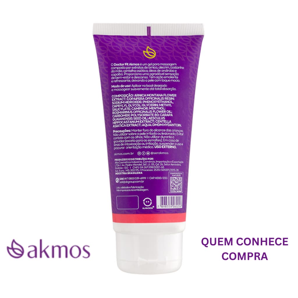 Doctor Fit 90g Gel Massageador Muscular Alivio de Dores Musculares Costas Articulações Akmos