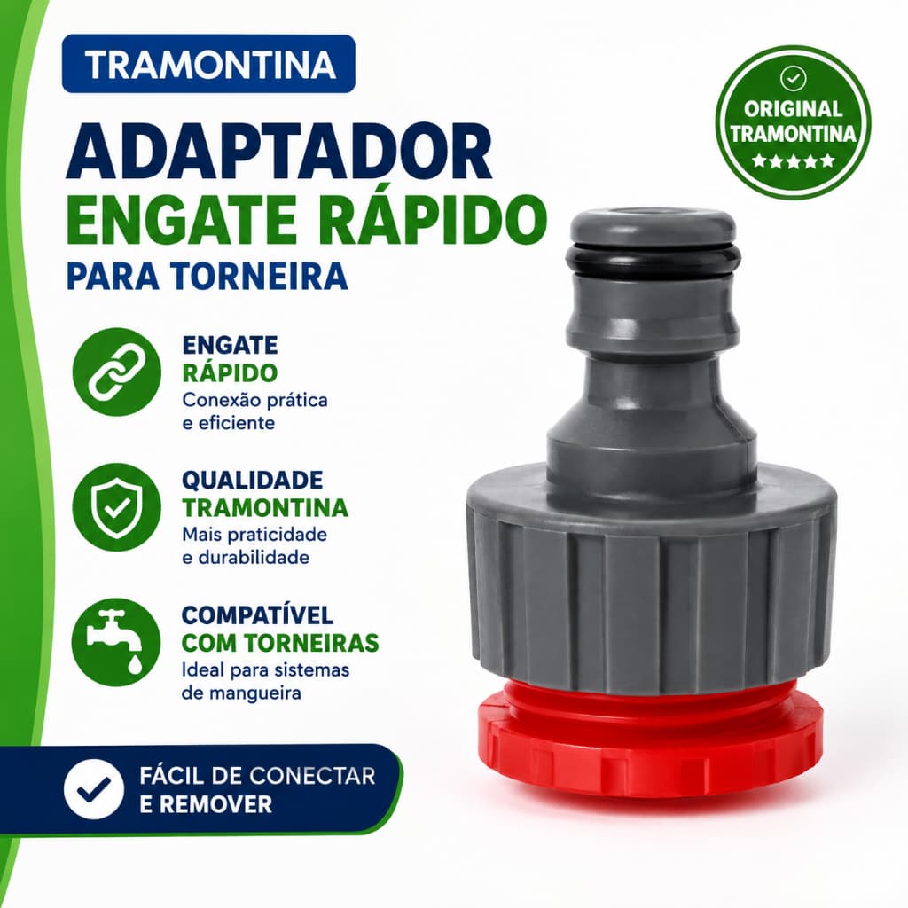 Adaptador Engate Rápido para Torneira Tramontina Conector Mangueira Jardim Original