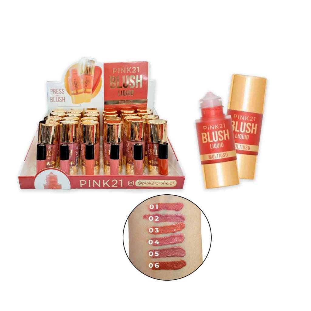 Blush Liquido Multiuso Press for Blush Pink 21 Batom e Blush 2 em 1