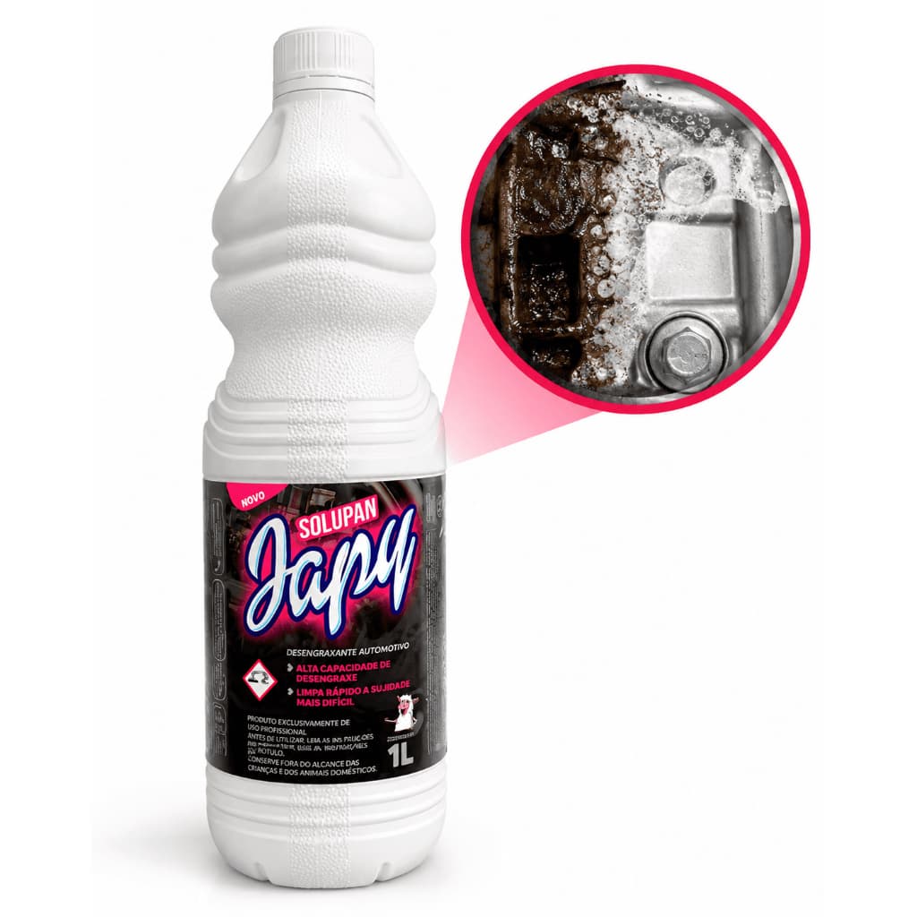 Solupan Japy 1L Desengraxante  desincrustante Automotivo Limpa Graxa Óleo Motor Peças Pisos