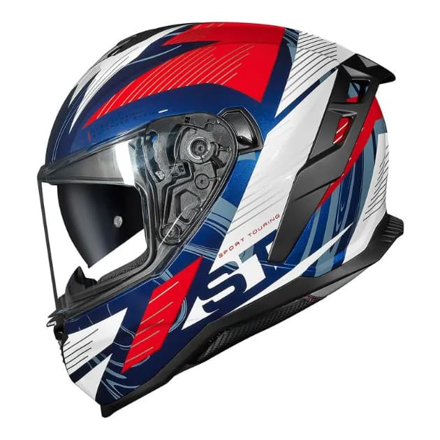 CAPACETE NORISK STRADA II ST BRANCO AZUL VERMELHO