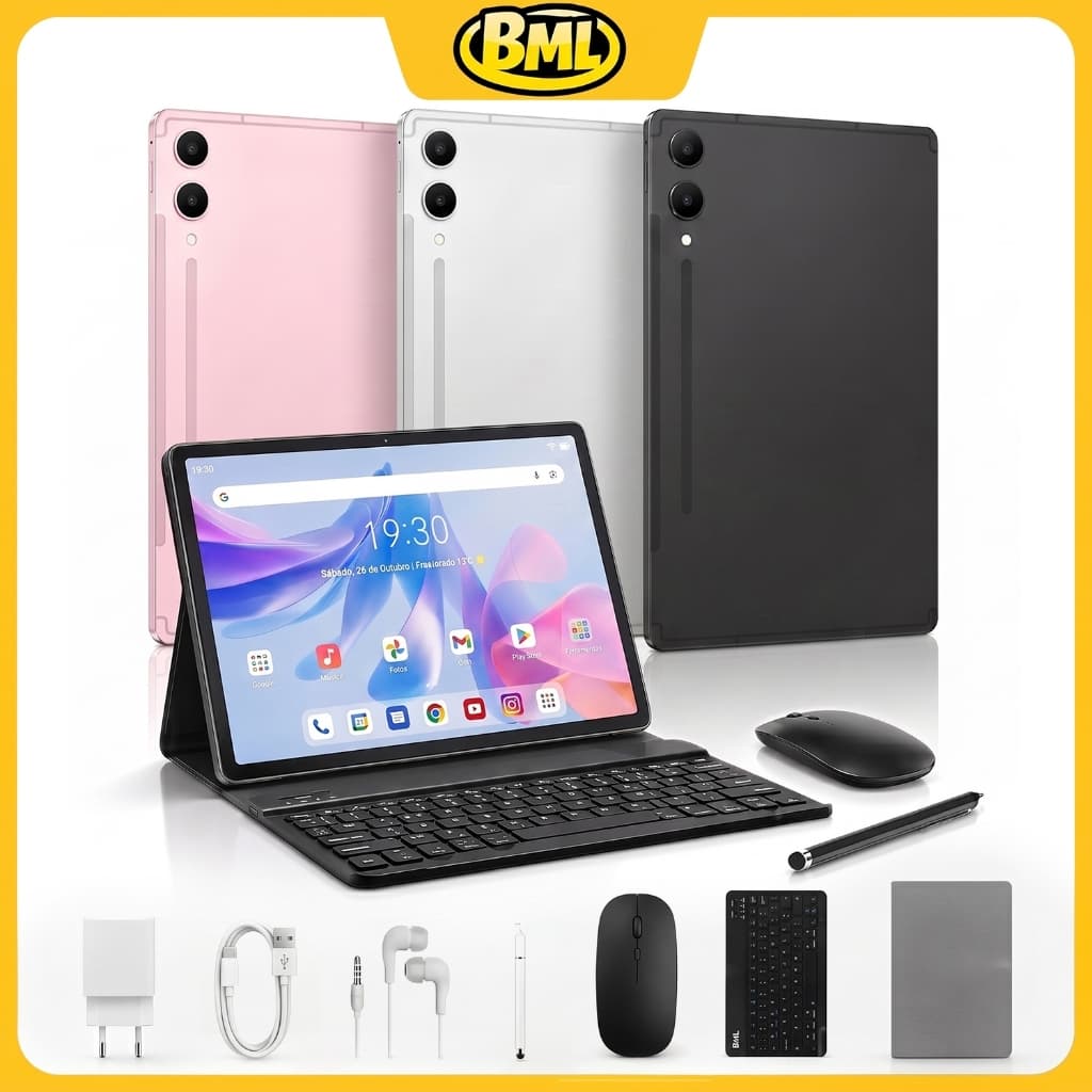 Tablet Bml A9 12gb+512gb Tela 10.1" Bateria 8000mAh Android 14.0 HD Chamadas Wifi 5G Dual SIM Card Com Teclado e Mouse