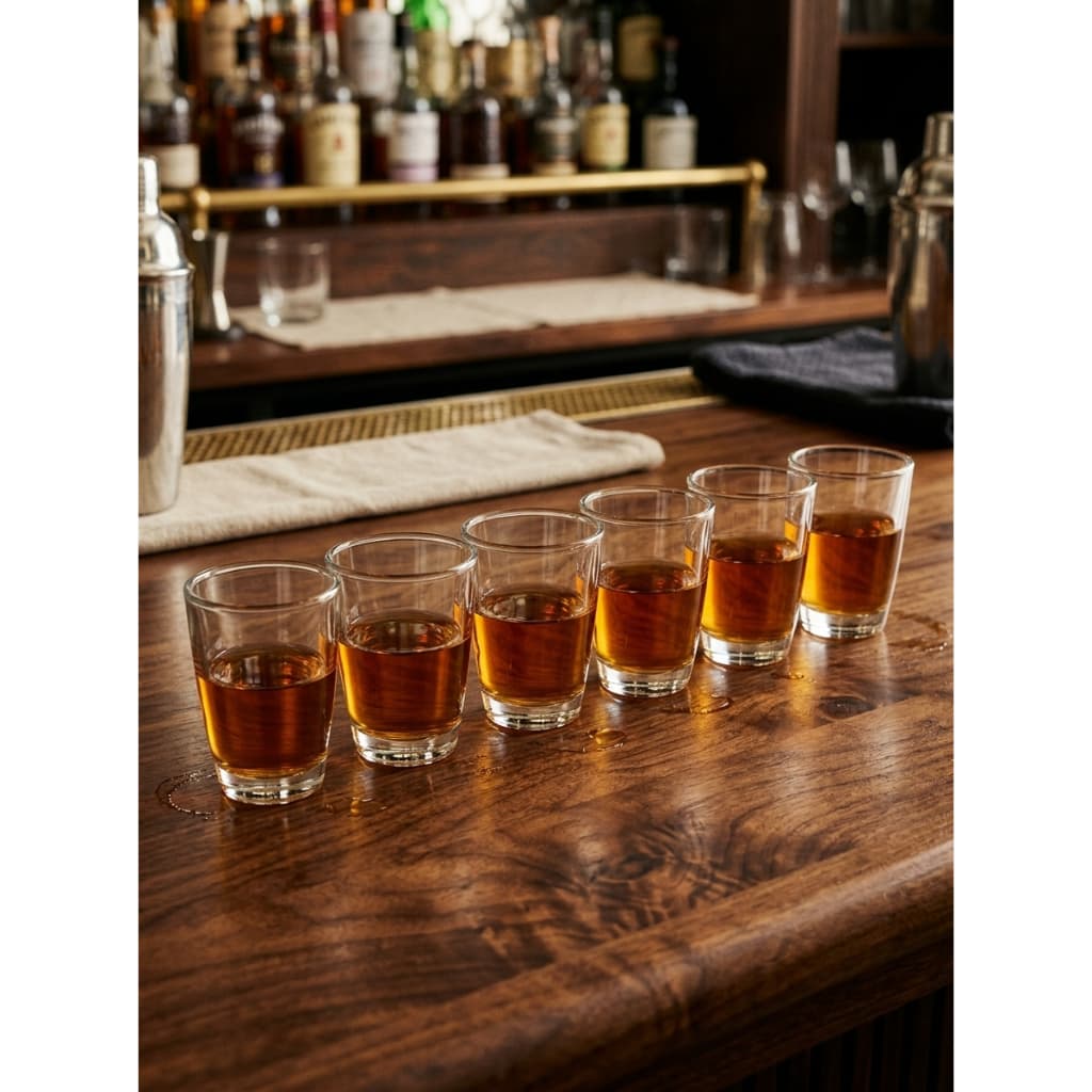 6 Copos para Whisky de Vidro Transparente 355 ml– Copo Tumbler Clássico para Whisky, Drinks e Bebidas