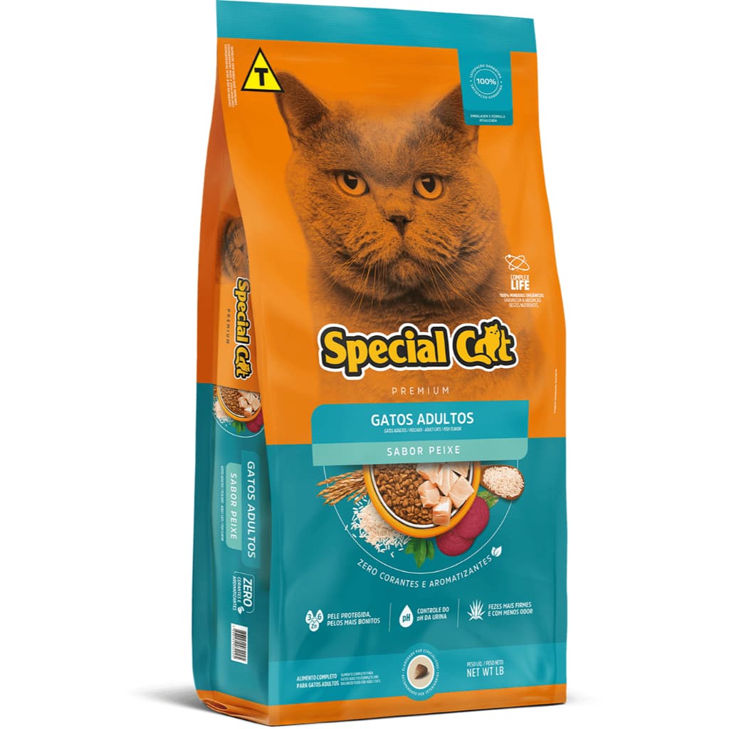 Ração Special Cat Premium Gatos Adultos sabor Peixe 10.1Kg