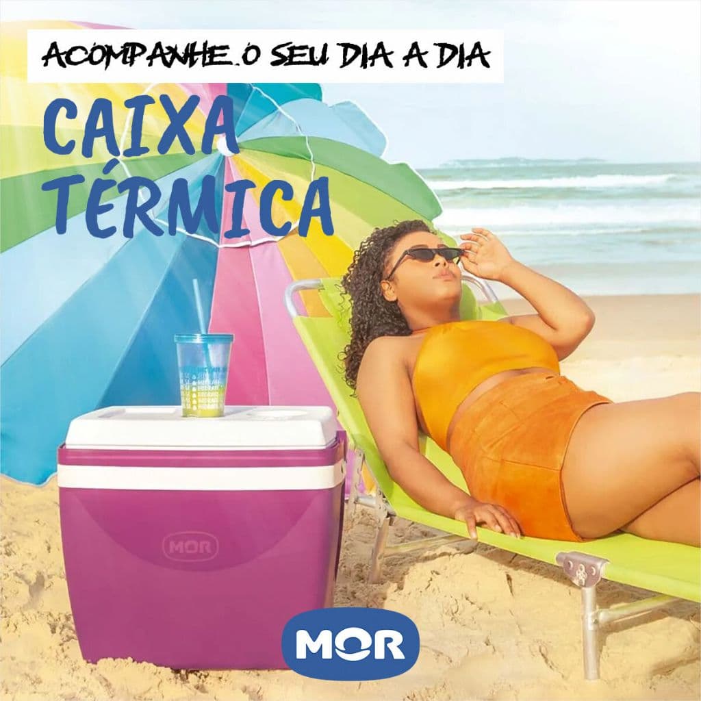 Caixa Térmica Cooler 34 ou 12 Litros Cooler Com Alça Praia Piscina Camping Cores Diversas Mor