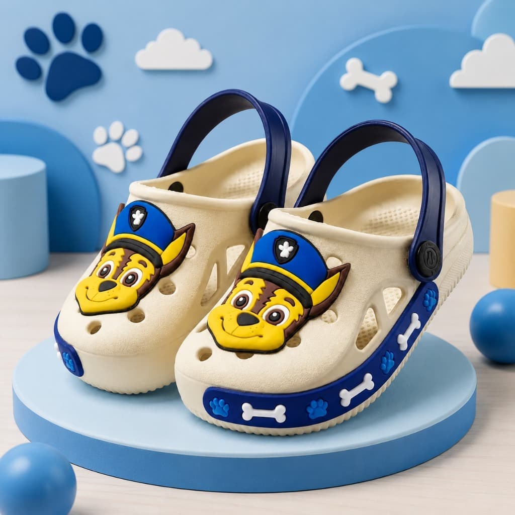 Sandália Infantil Menino Babuche Masculino Patrulha Papete Macio Leve e Confortável Moda Verão