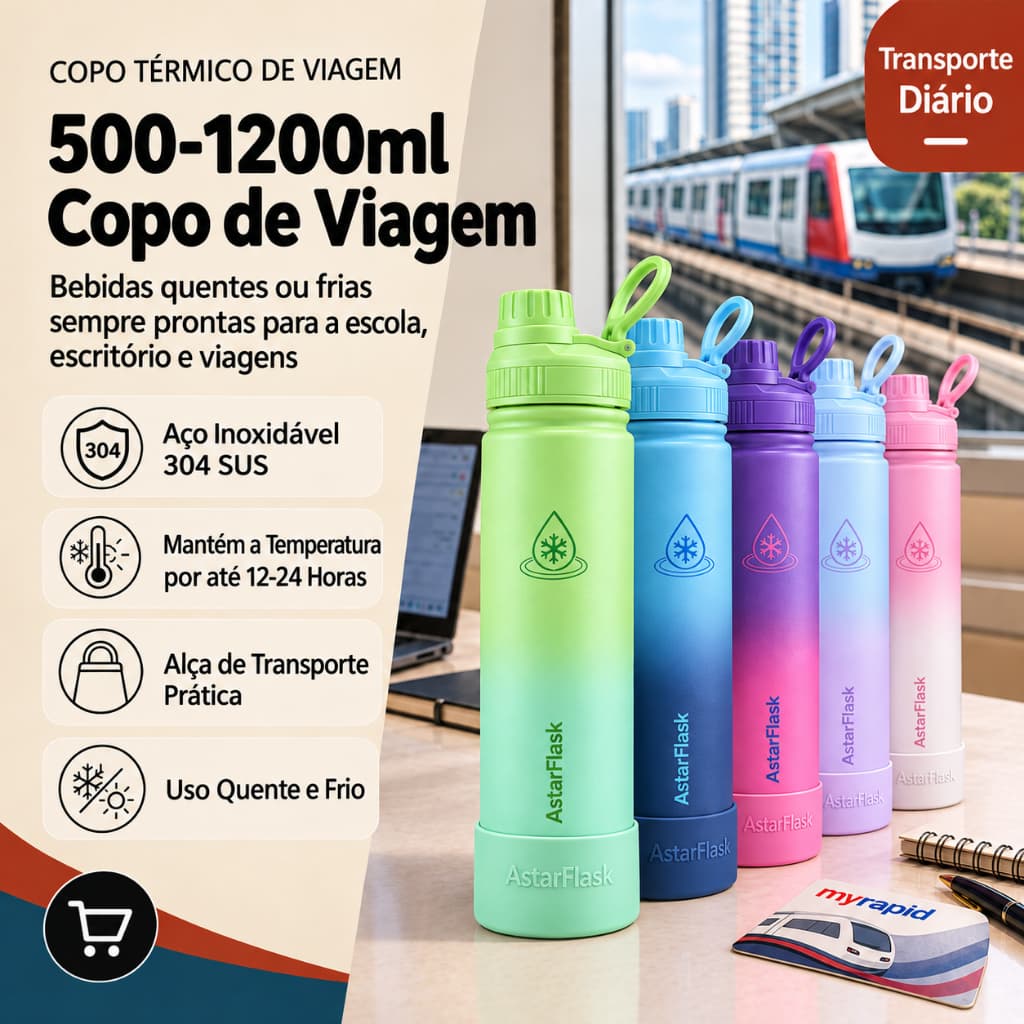 Garrafa Térmica 304 inox  Com Alça Academia com a base de silicone 500ml/700ml/1000ml/12000ml