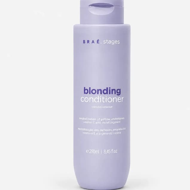Condicionador Matizador para Cabelos Loiros 250ml - BRAÉ Stages Blonding