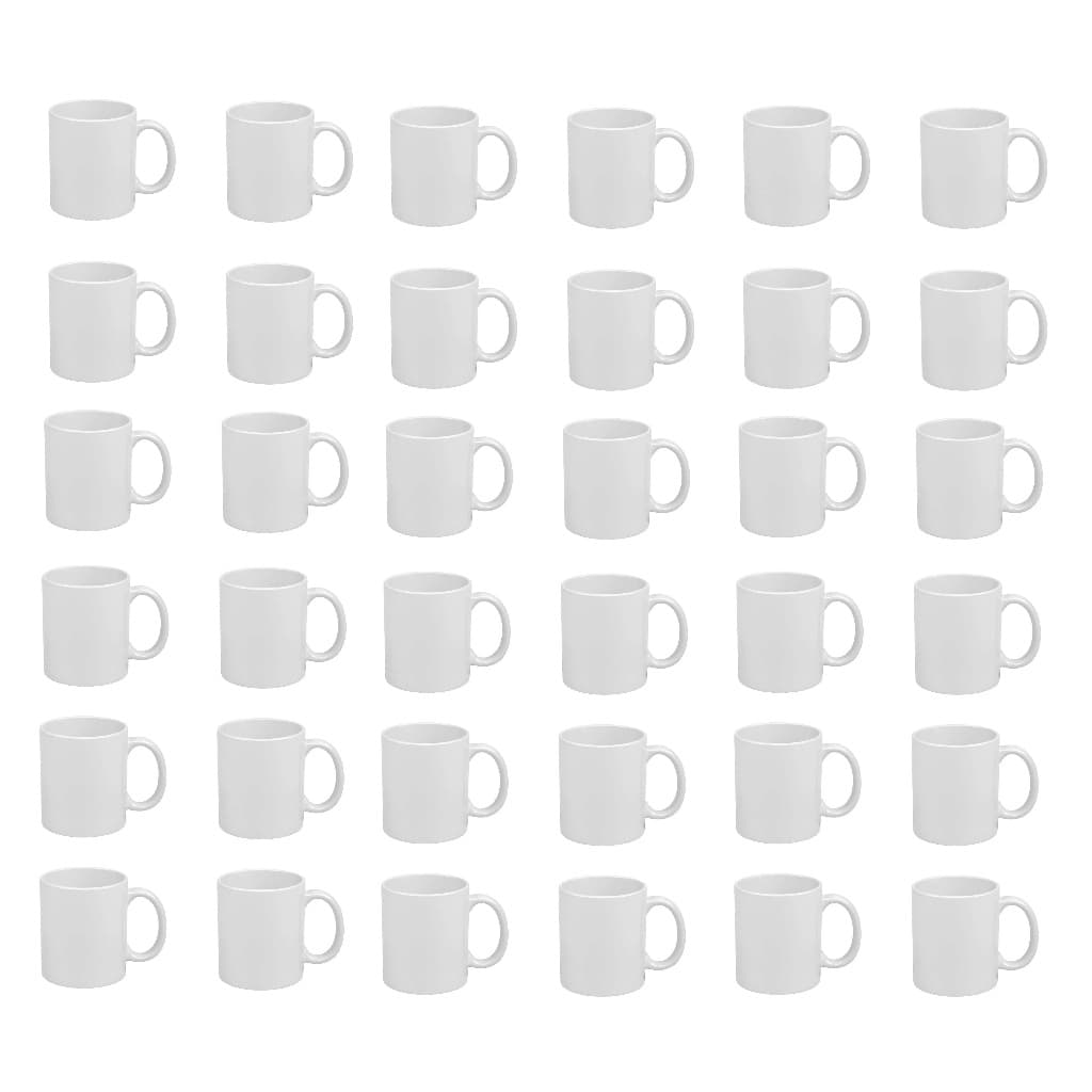 Caneca Branca Porcelana Para Sublimação  - 325ml Caixa Com 36 Unidades