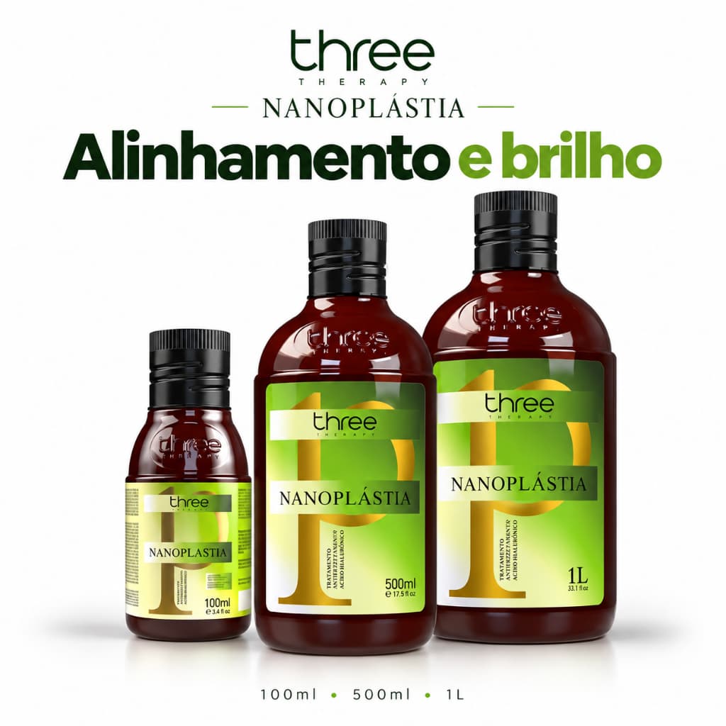 Progressiva Nanoplastia Pantovin Three Therapy Alisamento Capilar 100ml 500ml 1L