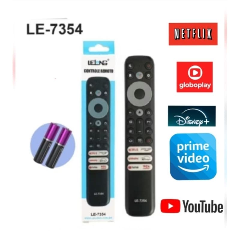 Controle Remoto Compatível Com TV TCL Smart  4K Com Netflix YouTube Rc802v Flr1 Rc902v