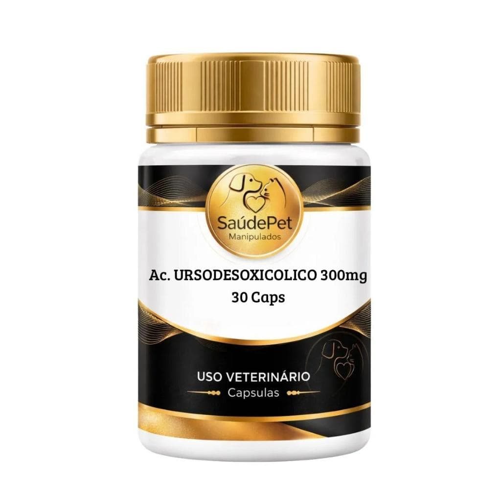 Ac Ursodesoxicolico 300mg Pote 30 Caps - Uso Veterinario