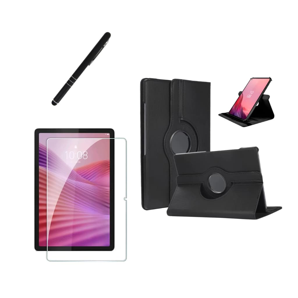 Kit Completo Capa Case Giratória + Película + Caneta Para Lenovo Tab 10.1 TB-311FU / ZAEH0151BR 10.1 Polegadas