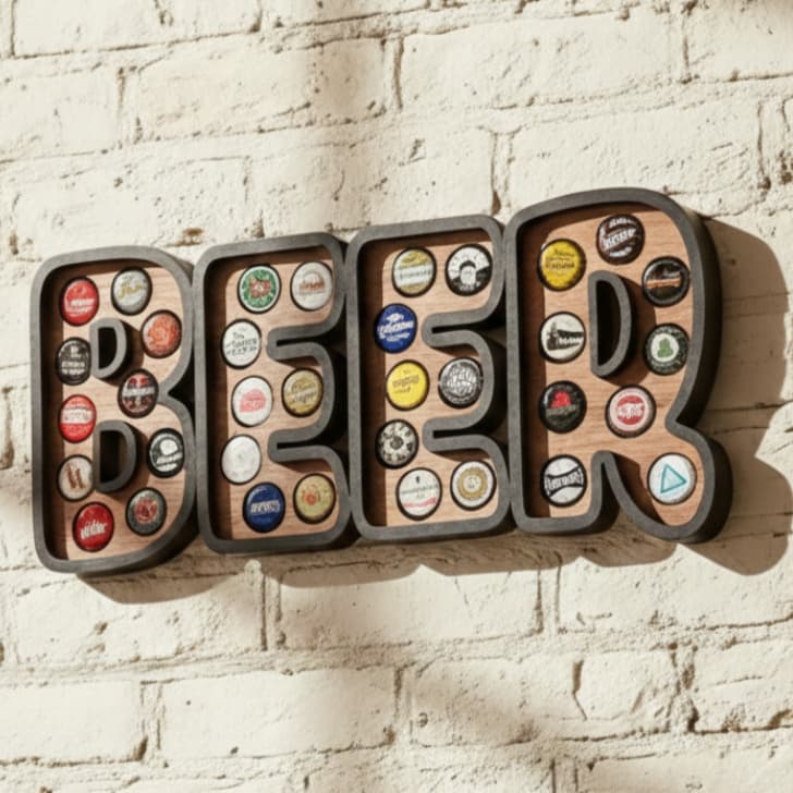 Quadro Porta Tampinhas de Cerveja Decoração Sala Bar Churrasqueira Vários Modelos