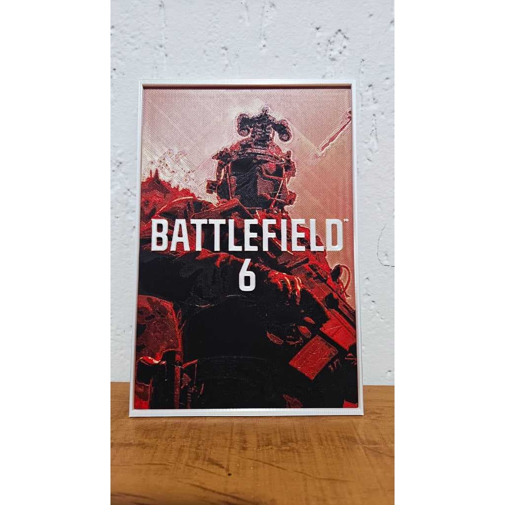 QUADRO PÔSTER GAMER – BATTLEFIELD 6 - IMPRESSO EM 3D