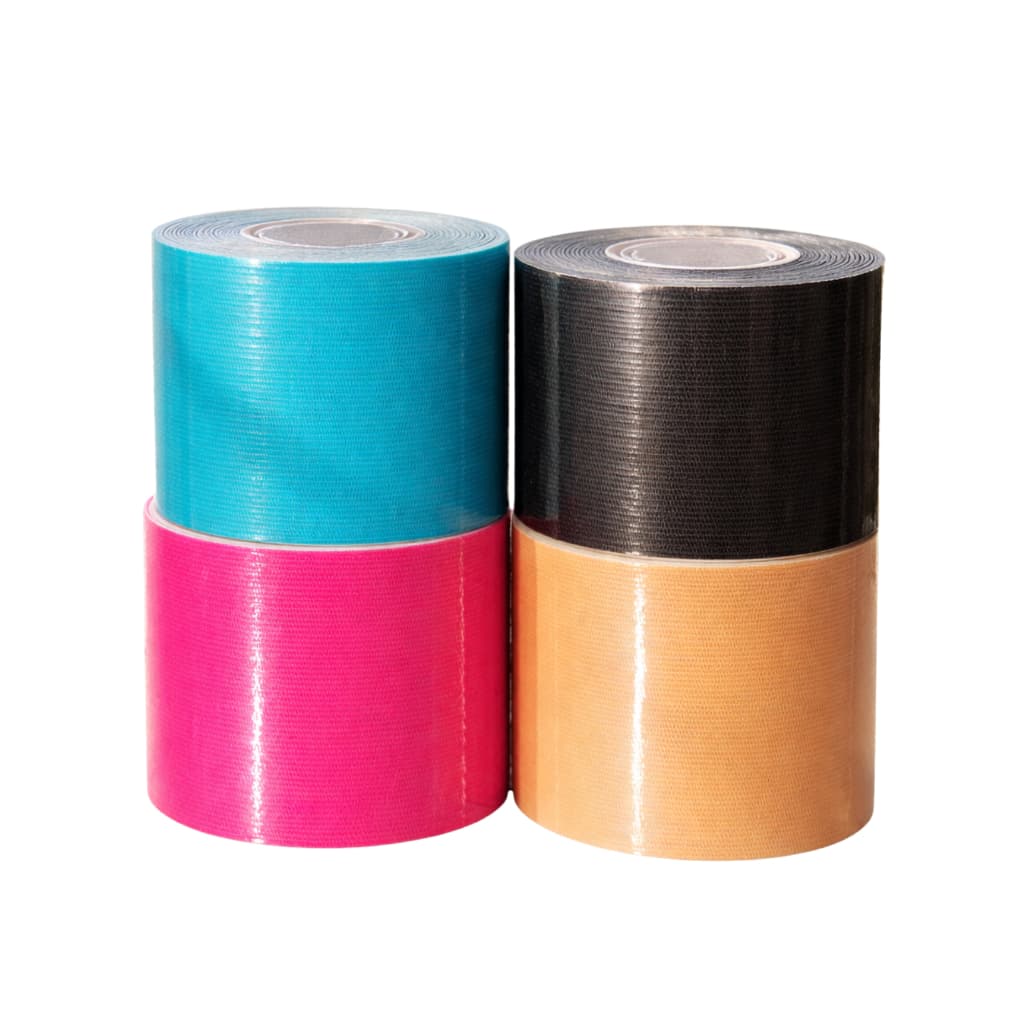 Kit Bandagem Elástica 5Cm X 5M - Fita Kinesio Tape Fisioterapia