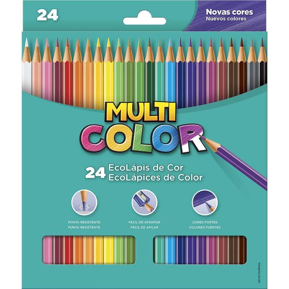 Lápis de Cor MultiColor 24 Cores