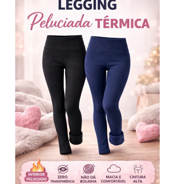 LEGGUING FLANELADA PELUCIADA  TÉRMICA SUPLEX INFANTIL ESCOLAR CAlÇA MENINA