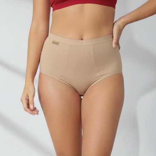 kit com 3 Calcinhas Cintura Alta Microfibra Modeladora Comprime Barriga Reduz Medidas