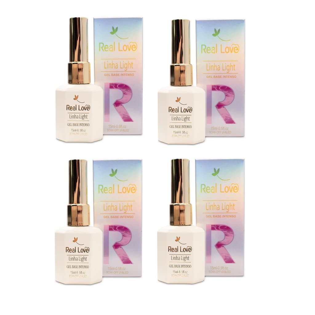 Kit 4 Bases em Gel Blindada Para Unhas Band-Aid - Linha Light Real Love - 15ml