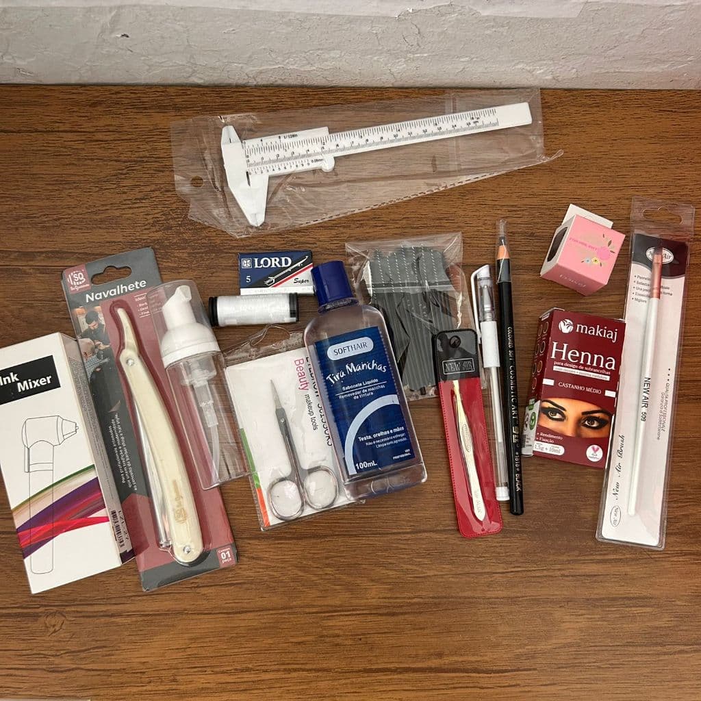 Kit Design de Sobrancelhas Universal Iniciante Neutro 15 itens