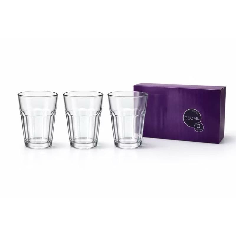 Jogo 3 Copos de Vidro Cocktail 350ml Dumiat Rio Glass – copo vidro, copo cocktail, copo drink, jogo de copos, copo 350ml