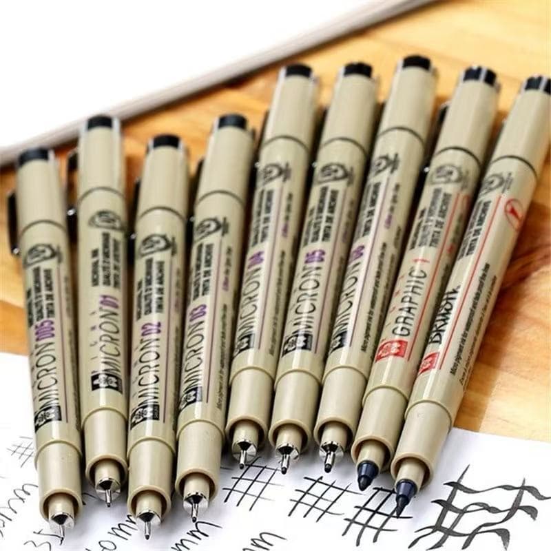 Profissional Fineliner Pigmento Ponta Fina Caneta fineliner Micron Marcador Fineliner Drawing Liner Pen Art Marker Finel