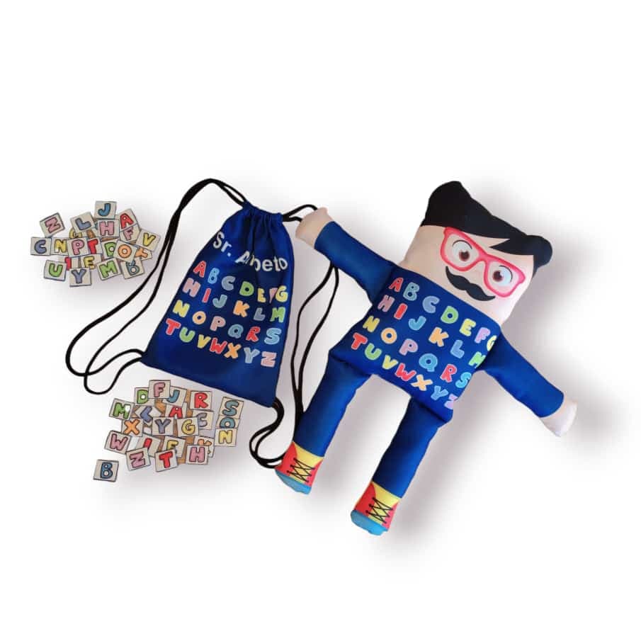 Naninha senhor alfabeto Kit 4 Bonecos Naninhas Senhor Alfabeto Pedagógico