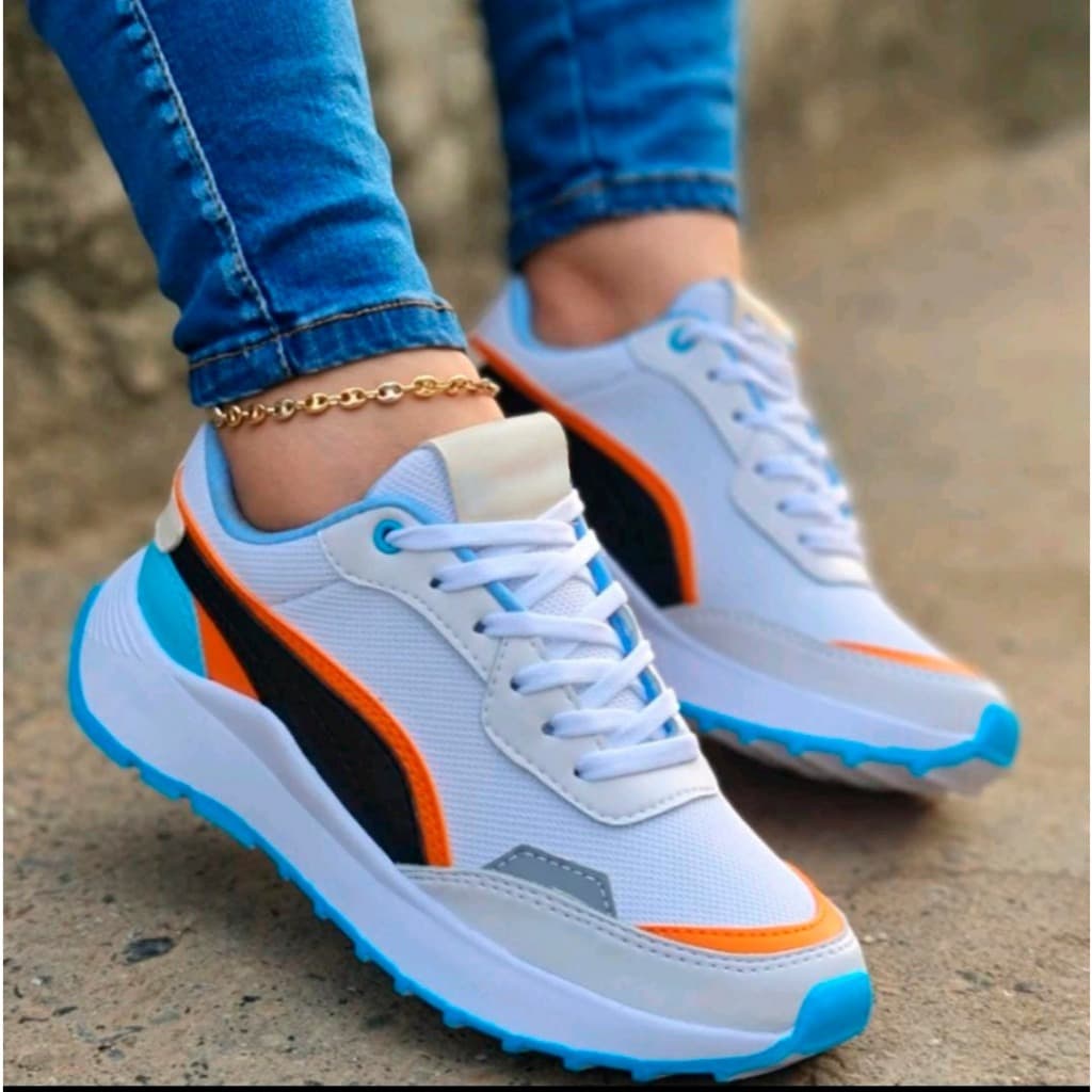 Tênis de Academia Feminino Treino Caminhada Leve Confortável Envio Imediato