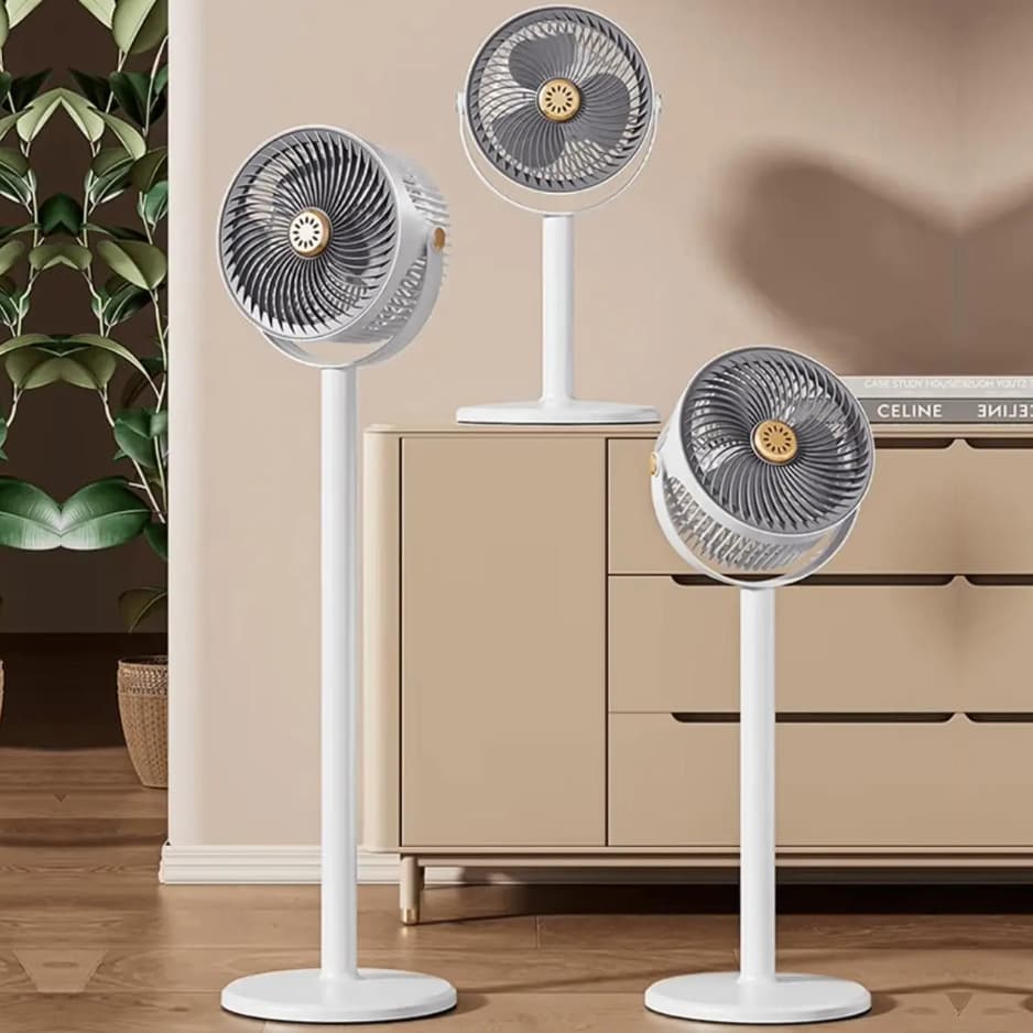 Ventilador Turbo Silencioso Vertical Mesa Chão Recarregável BIVOLT JC