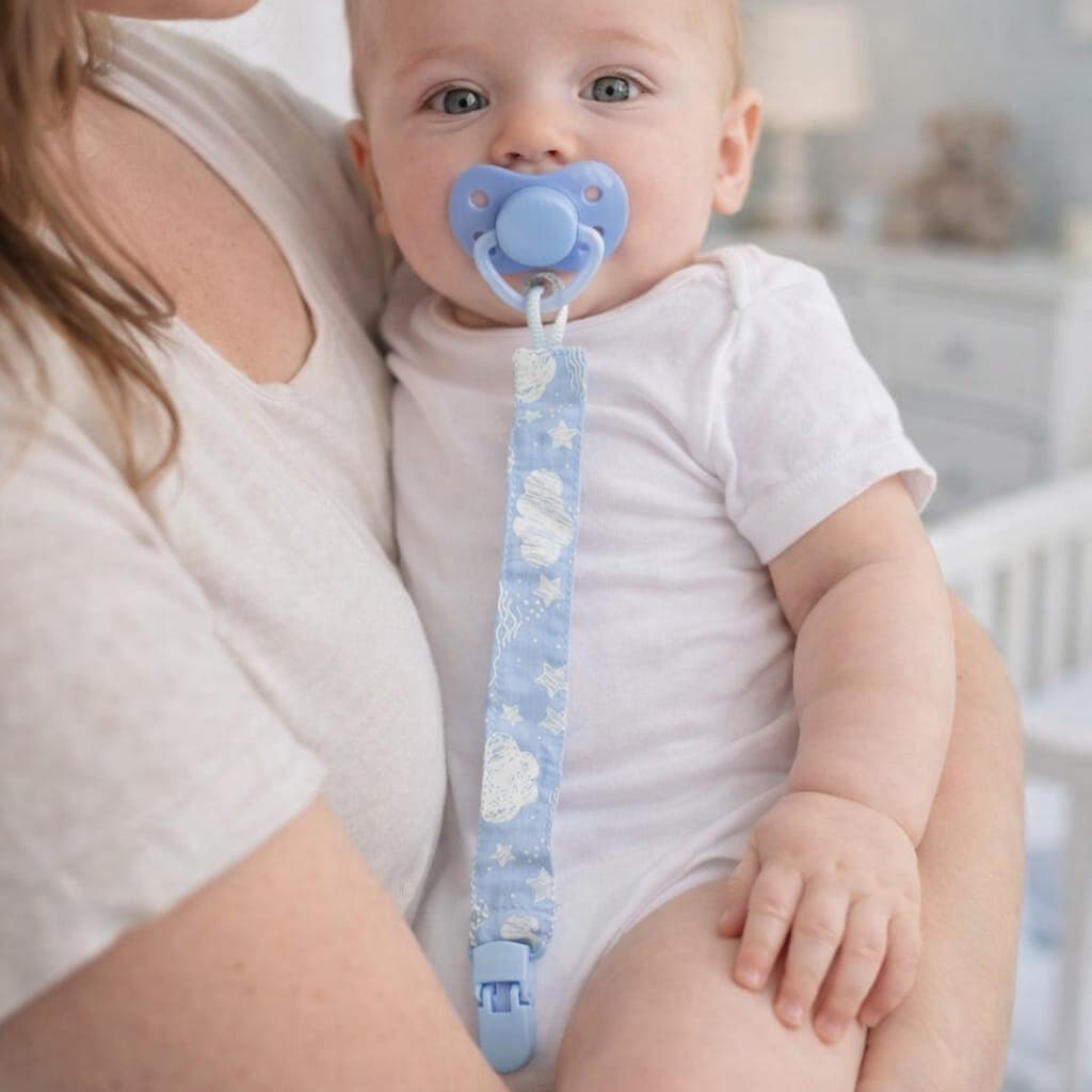 Kit 3 Prendedores  De Chupeta Para Bebês / Segurança e Estilo Para Seu Bebê / Tricoline 100% Algodão