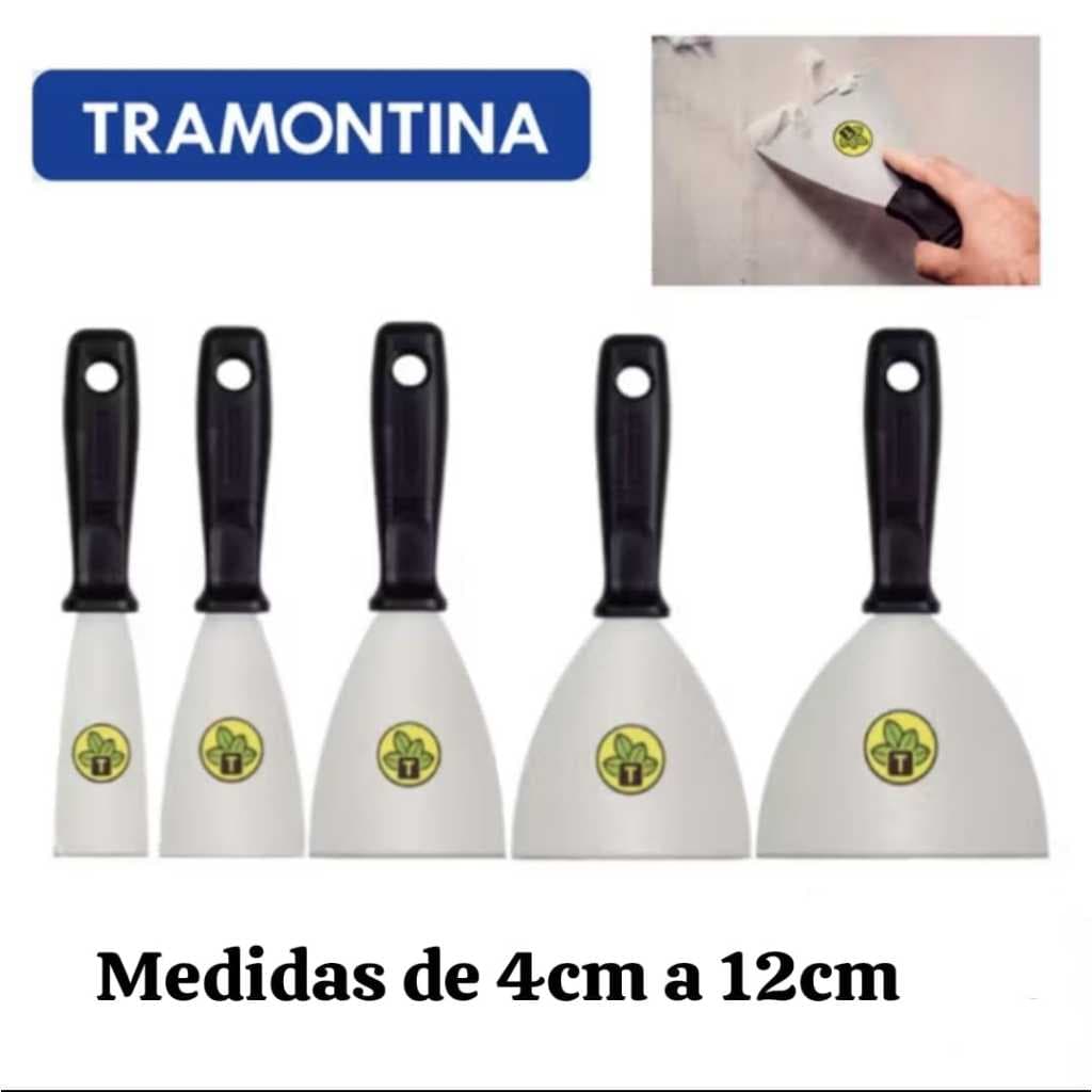 Espátula Flexível Tramontina em Aço Carbono para Gesso, Massa Corrida, Rejunte