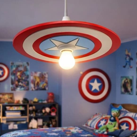 Lustre Infantil Capitão América - Lustre Para Quarto Infanti