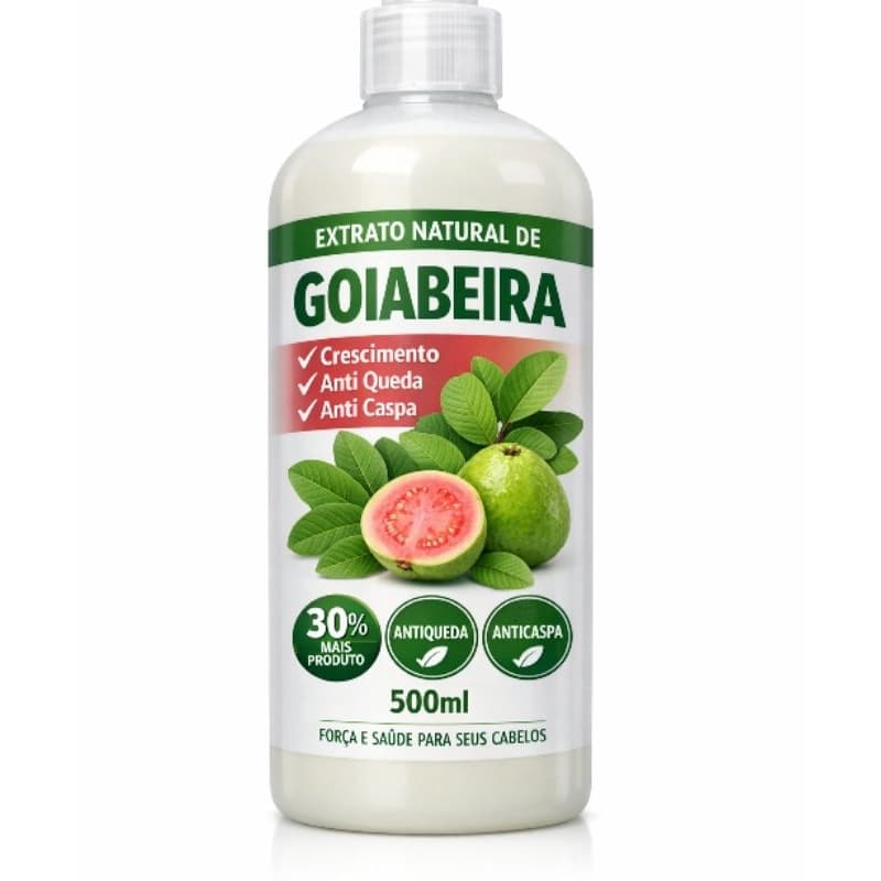 Extrato natural de goiabeira antiqueda e crescimento acelerado de cabelo