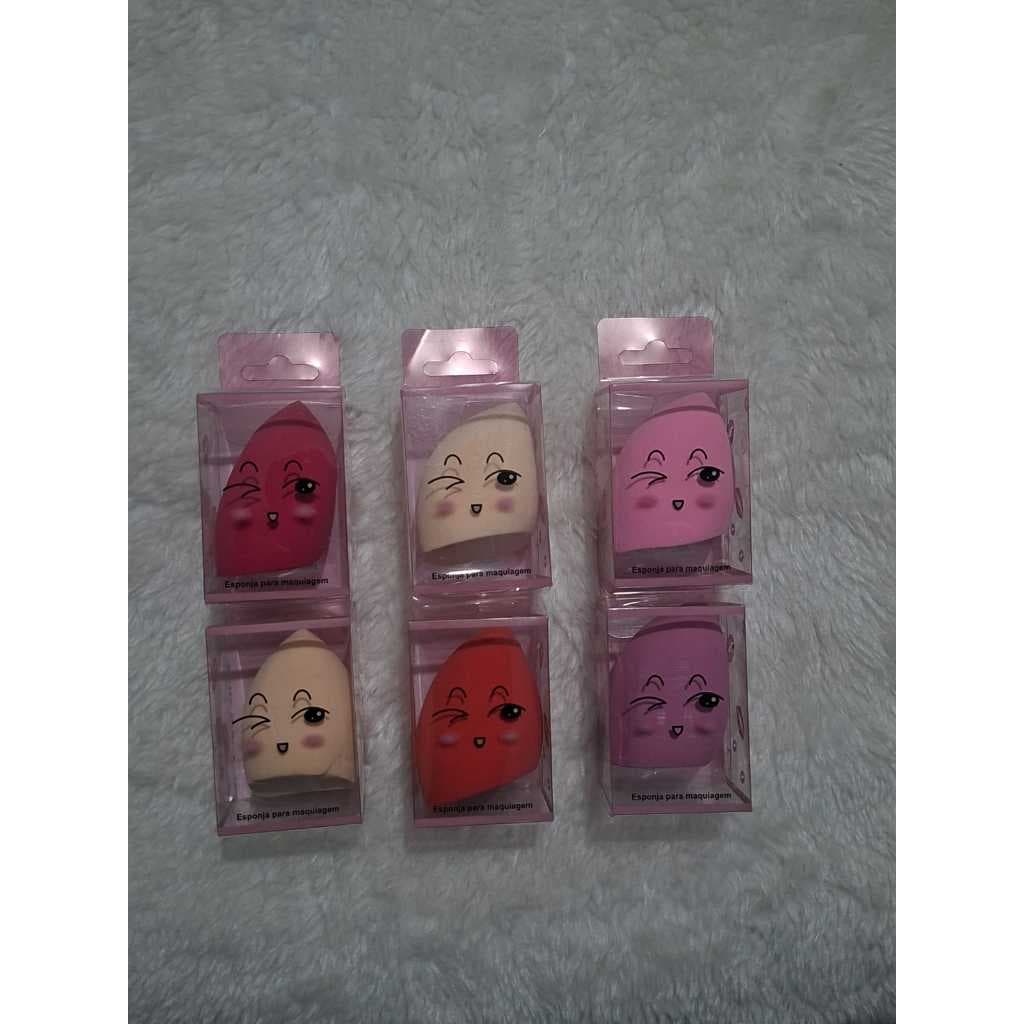 Kit com 3 Esponja para Maquiagem cores variadas
