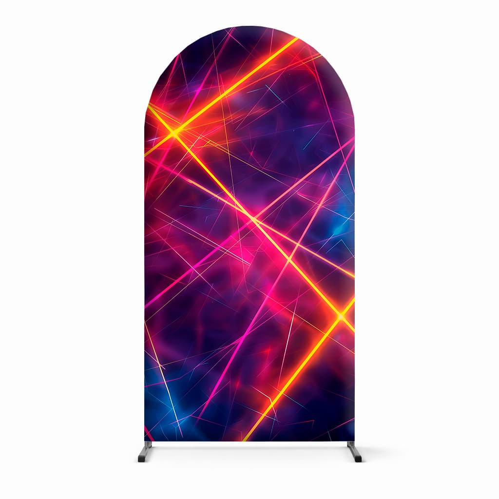 Painel Romano De Festa Tema Neon Sublimado Aniversario