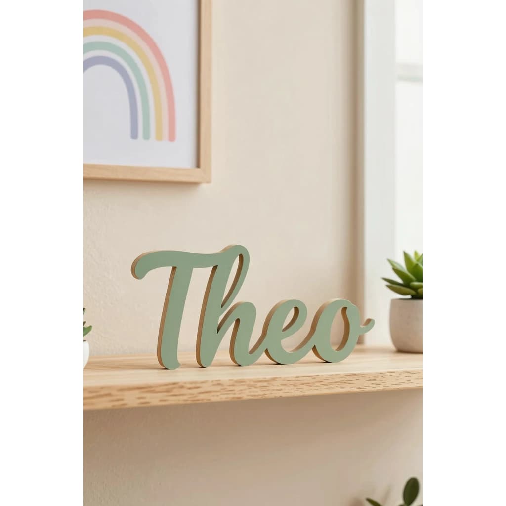Letreiro 3D Personalizado - Nome ,  Ecológico e Sofisticado, Decoração para Festa, Quarto Infantil, Chá de Bebê e Casame