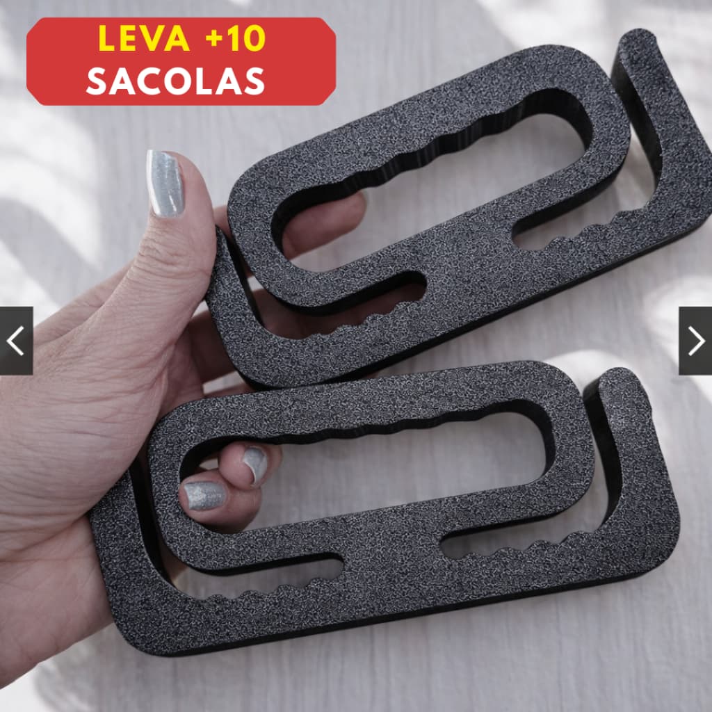 Suporte Pegador De Compras | Carrega Multiplas Sacolas | Alto Brilho  | Uso Fácil