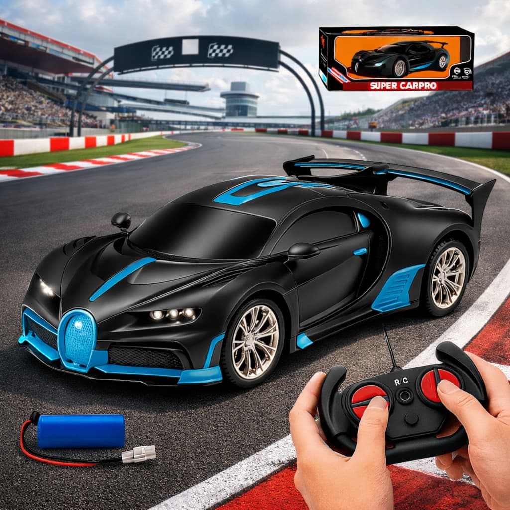 Carrinho de Controle Remoto Recarregável Esportivo Automodelo Competição Ferrari Lamborghini Bugati