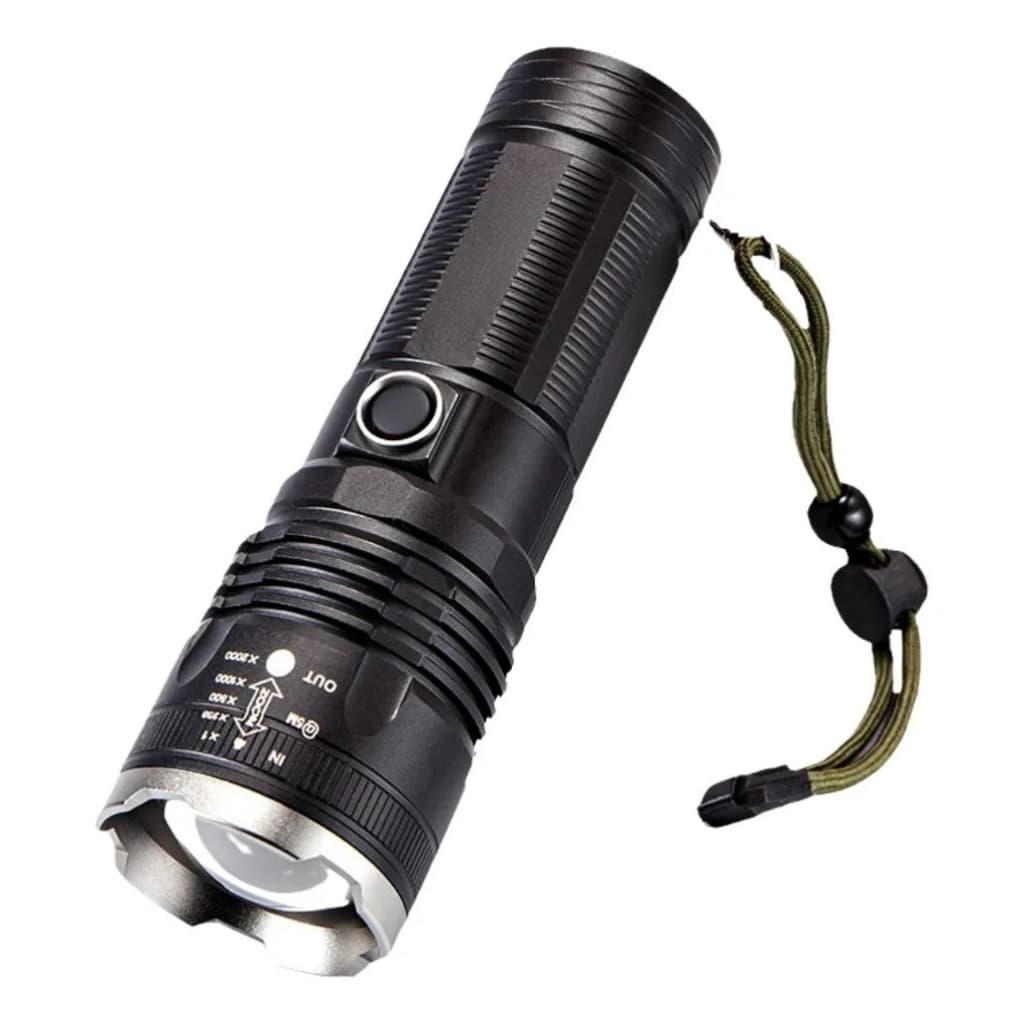 Lanterna Tatica Militar Sabre De Luz B-MAX Modelo BM-8545 Preta Luz branca