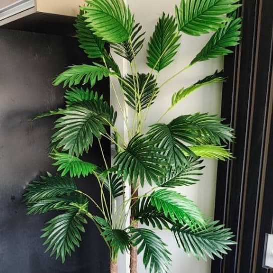 Palmeira Artificial Coqueiro Vaso Pedra Planta 150cm Decoração Sala