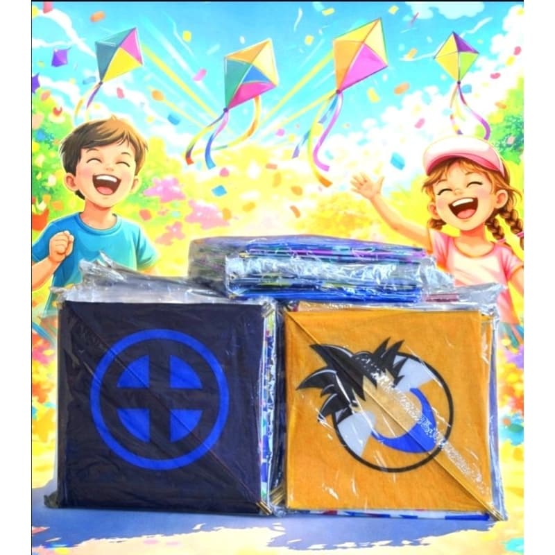 Raia Pequena 35x35 - Pacote 50 unidades , Necessita ser Solta com Rabiola , Cores e Desenhos Aleatórias,.
