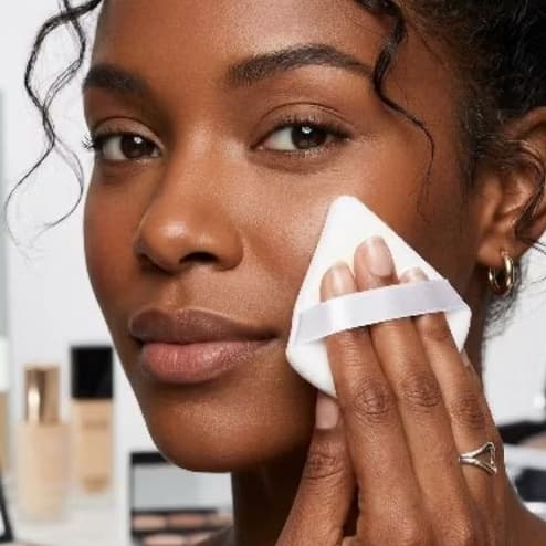 Kit 3 Esponjas Pufs de Pó Veludo  Triangular Macio Maquiagem  Com navalha  Facial