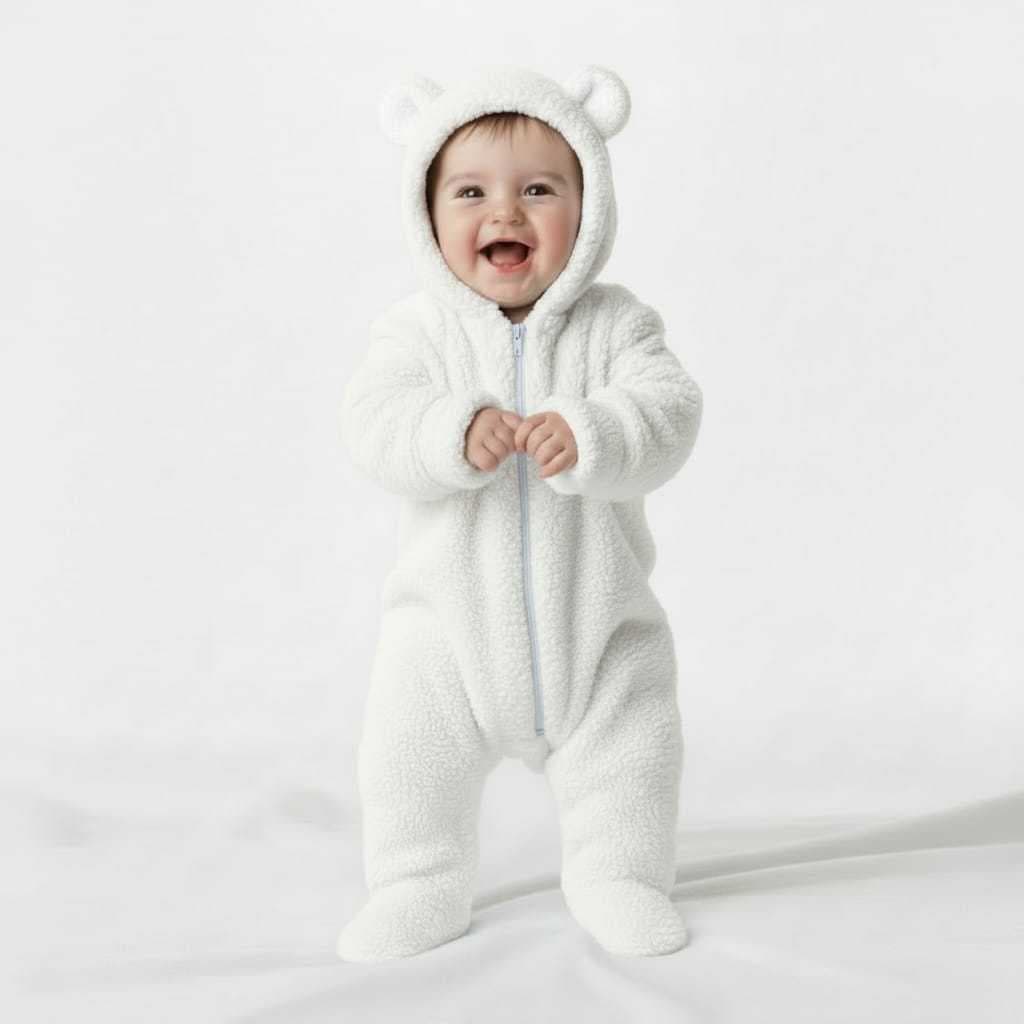 Macacão ovelha Bebê – Soft Peludinho Antialérgico 0 a 12 Meses (L3)