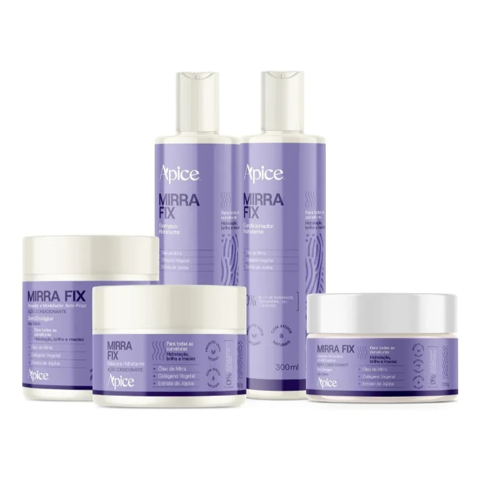 Kit Apice Mirra Fix Shampoo + Condicionador + Máscara + Gelatina + Ativador